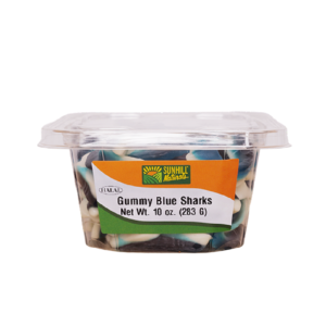 4102-Gummy Blue Sharks 12/10 oz.