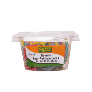 4118-Gummy Sour Rainbow Laces12/10oz