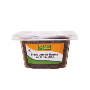 3117-JUMBO BLACK RAISINS 12/10 OZ
