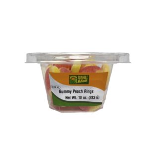 4107-Gummy Peach Rings 12/10 oz.