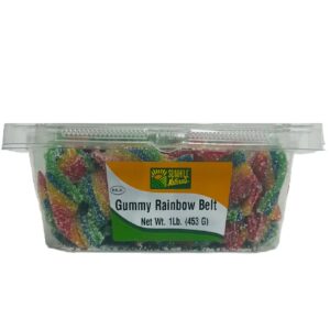4203-Gummy Rainbow Belts 12/1Lb