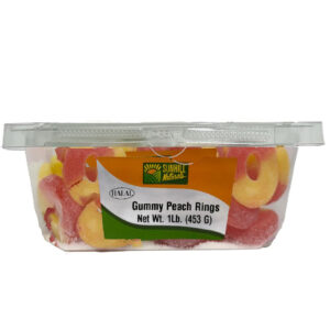4207-Gummy Peach Rings 12/1Lb