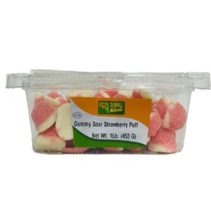 4211-Gummy Sour Strawberry Puff 1Lb