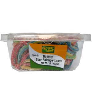 4218-Gummy Sour Rainbow Laces12/1Lb